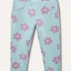 Blukids Treggings in cotone stretch con stampe neonata- Pantaloni