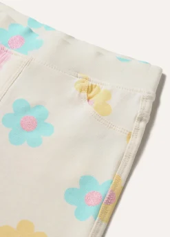 Blukids Treggings in cotone stretch con stampe neonata- Pantaloni