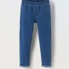 Blukids Treggings in puro cotone bambina- Pantaloni