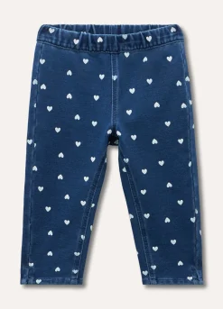 Blukids Treggings misto cotone con stampa bambina- Leggings