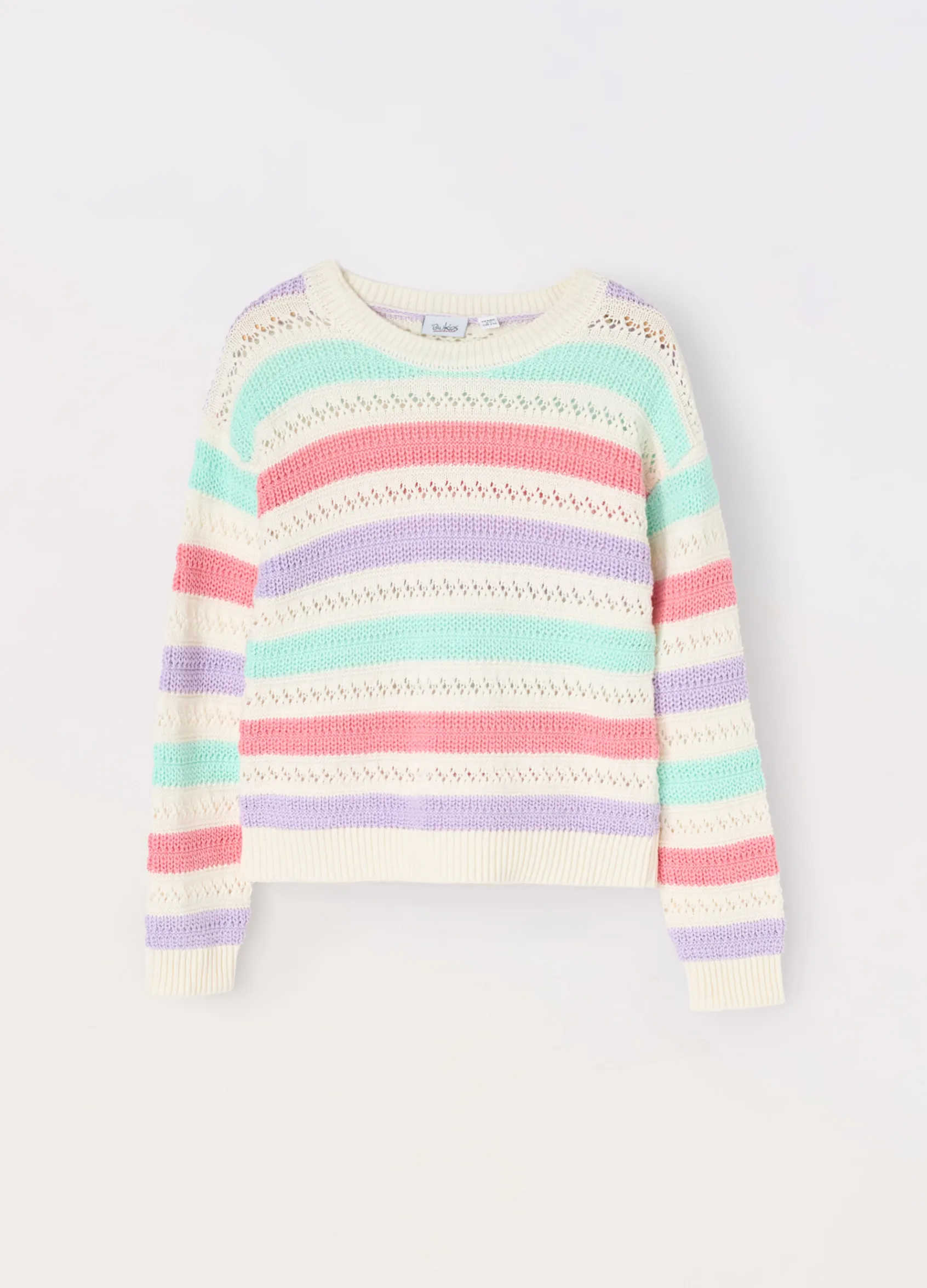 Blukids Tricot a righe multicolor bambina- Maglioni