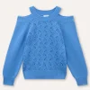 Blukids Tricot con cut out in misto cotone bambina- Maglioni