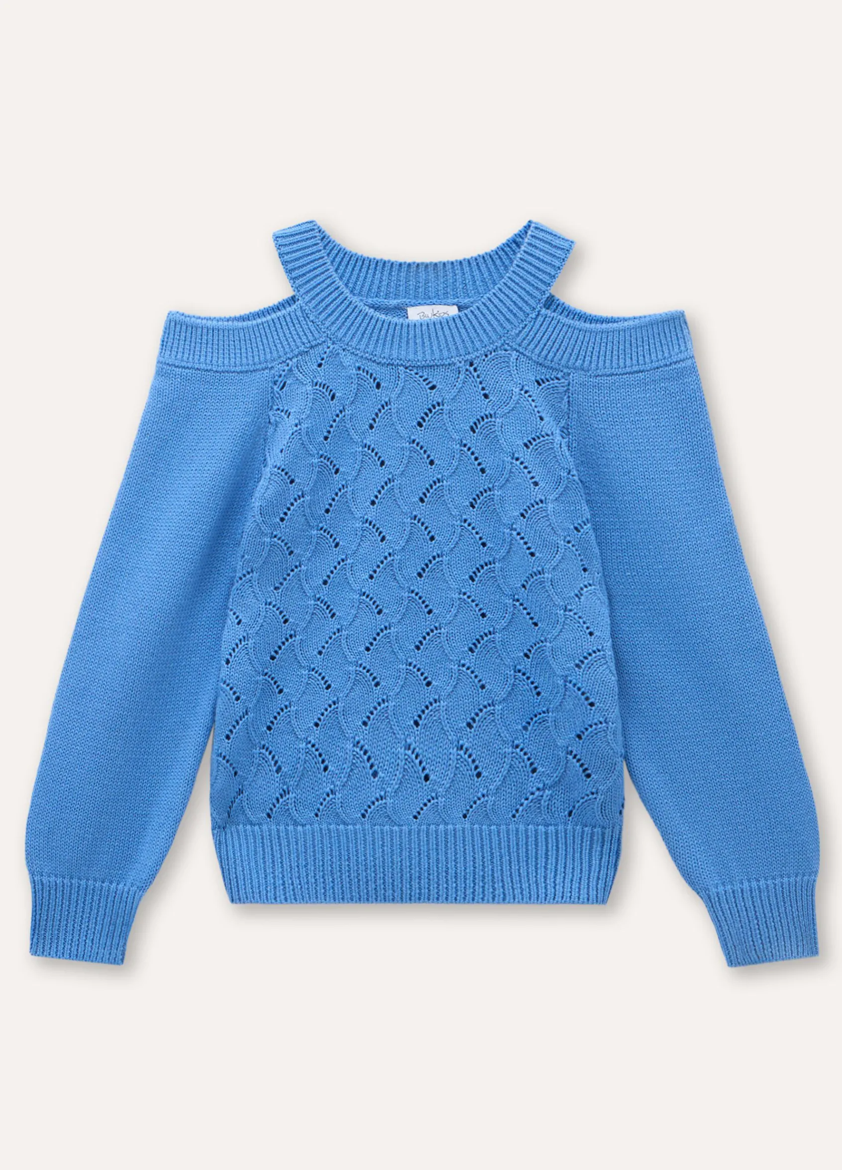 Blukids Tricot con cut out in misto cotone bambina- Maglioni