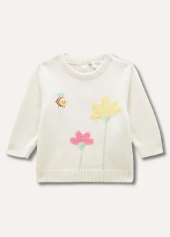Blukids Tricot in cotone con ricami e applicazioni neonata- Maglioncini