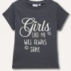 Blukids T-shirt a girocollo in puro cotone ragazza- T-shirt