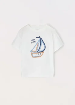 Blukids T-shirt a maniche corte in puro cotone neonato- T-shirt