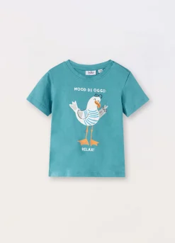 Blukids T-shirt a maniche corte in puro cotone neonato- T-shirt