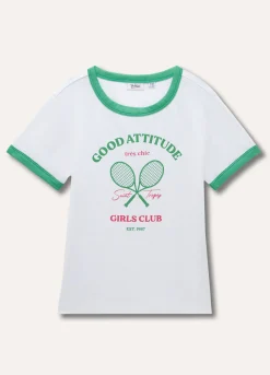 Blukids T-shirt a maniche corte in cotone stretch ragazza- T-shirt