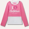 Blukids T-shirt a maniche lunghe con canotta ragazza- T-shirt