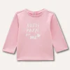 Blukids T-shirt a maniche lunghe in cotone stretch neonata- T-shirt
