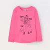 Blukids T-shirt a maniche lunghe in puro cotone con stampa bambina- T-shirt