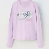 Blukids T-shirt a maniche lunghe in puro cotone ragazza- T-shirt