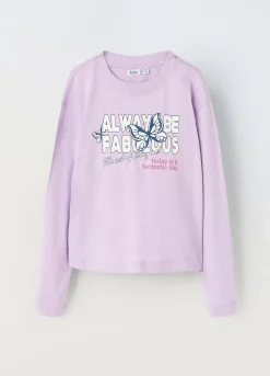 Blukids T-shirt a maniche lunghe in puro cotone ragazza- T-shirt