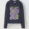 Blukids T-shirt a maniche lunghe in puro cotone ragazza- T-shirt
