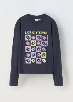 Blukids T-shirt a maniche lunghe in puro cotone ragazza- T-shirt
