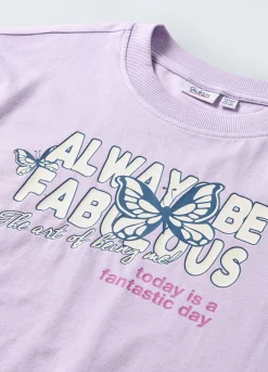 Blukids T-shirt a maniche lunghe in puro cotone ragazza- T-shirt