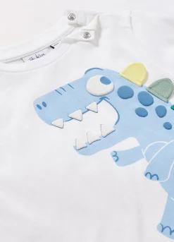 Blukids T-shirt a maniche lunghe in puro cotone neonato- T-shirt