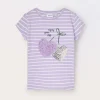 Blukids T-shirt a righe in puro cotone bambina- T-shirt