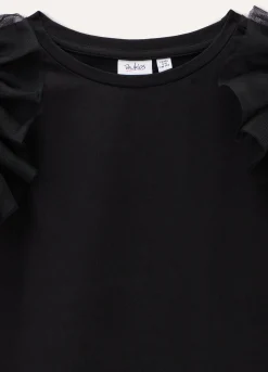 Blukids T-shirt con cut-out ed applicazioni ragazza- T-shirt