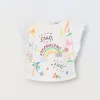 Blukids T-shirt con maniche in sangallo neonata- T-shirt