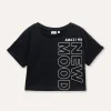 Blukids T-shirt cropped in puro cotone ragazza- T-shirt