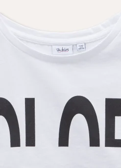 Blukids T-shirt cropped in puro cotone ragazza- T-shirt
