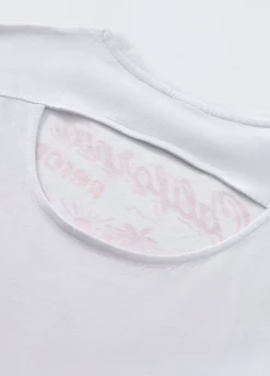Blukids T-shirt cropped in puro cotone ragazza- T-shirt