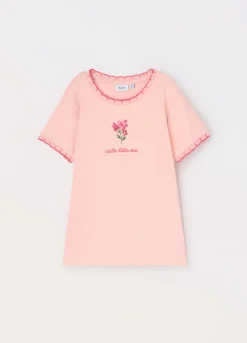 Blukids T-shirt in costina di cotone stretch bambina- T-shirt