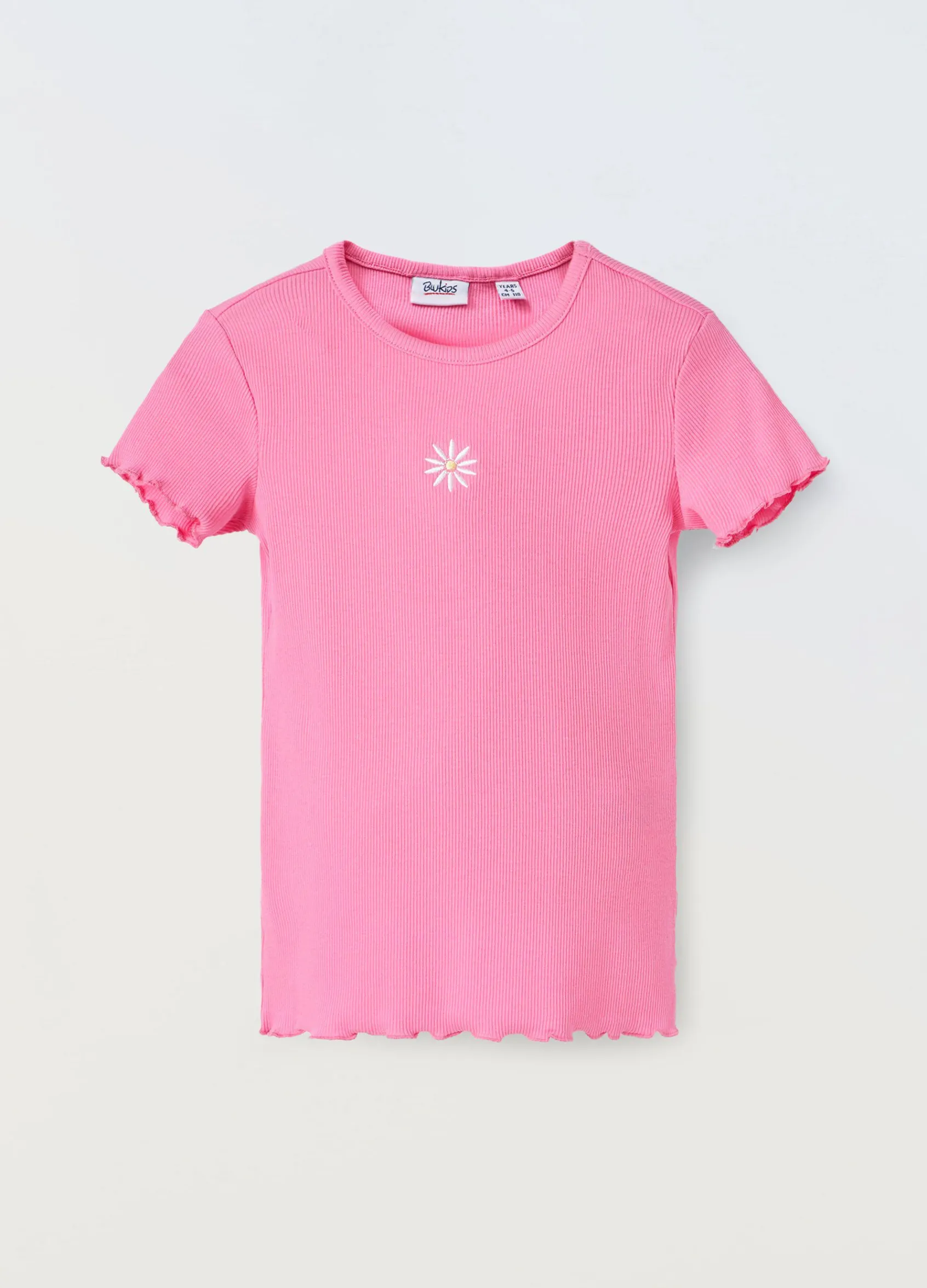 Blukids T-shirt in costina di cotone stretch bambina- T-shirt