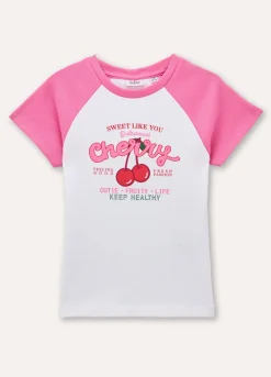Blukids T-shirt in costina di cotone stretch ragazza- T-shirt