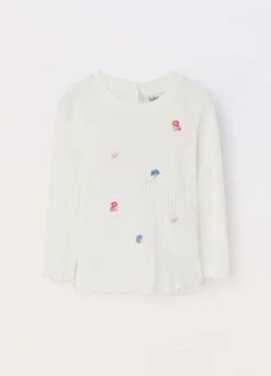 Blukids T-shirt in costina di puro cotone neonata- T-shirt