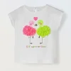 Blukids T-shirt in cotone stretch con applicazioni neonata- T-shirt