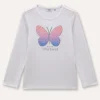 Blukids T-shirt in cotone stretch a maniche lunghe bambina- T-shirt