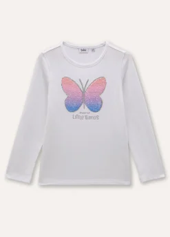 Blukids T-shirt in cotone stretch a maniche lunghe bambina- T-shirt
