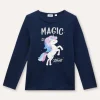 Blukids T-shirt in cotone stretch a maniche lunghe bambina- T-shirt