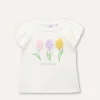 Blukids T-shirt in cotone stretch con applicazioni bambina- T-shirt