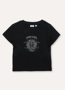 Blukids T-shirt in cotone stretch con stampe ragazza- T-shirt