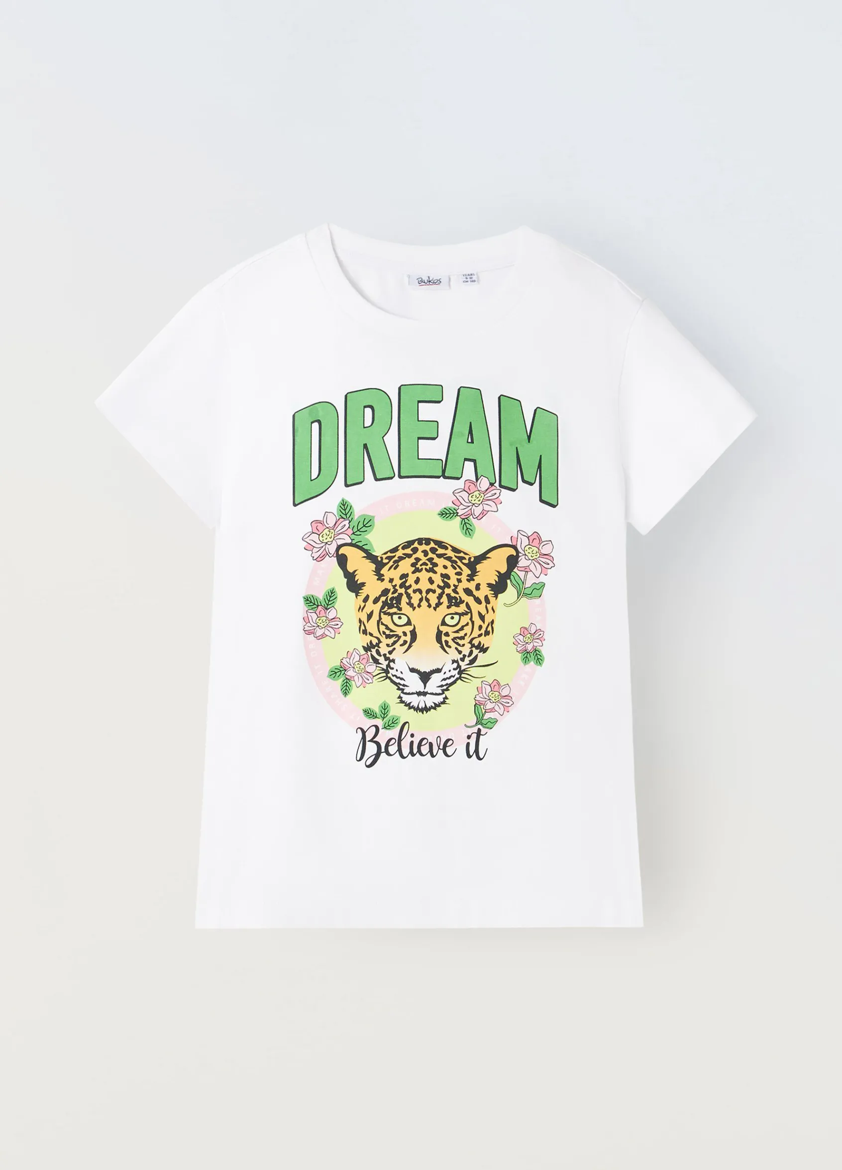 Blukids T-shirt in cotone stretch con stampa ragazza- T-shirt