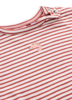 Blukids T-shirt in cotone stretch a righe neonata- T-shirt