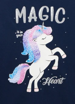 Blukids T-shirt in cotone stretch a maniche lunghe bambina- T-shirt