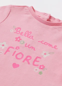 Blukids T-shirt in cotone stretch neonata- T-shirt