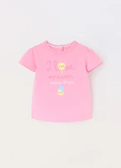 Blukids T-shirt in jersey di cotone stretch neonata- T-shirt