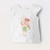 Blukids T-shirt in jersey di cotone stretch neonata- T-shirt