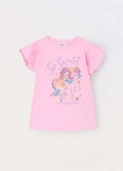 Blukids T-shirt in jersey di cotone stretch bambina- T-shirt