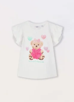 Blukids T-shirt in jersey di cotone stretch bambina- T-shirt