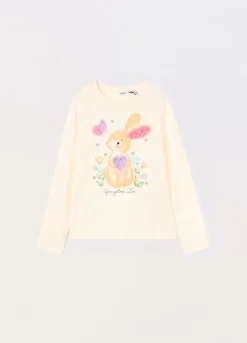 Blukids T-shirt in jersey di cotone stretch bambina- T-shirt