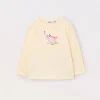 Blukids T-shirt in jersey di cotone stretch neonata- T-shirt
