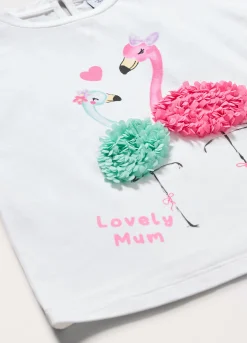 Blukids T-shirt in jersey di cotone stretch neonata- T-shirt
