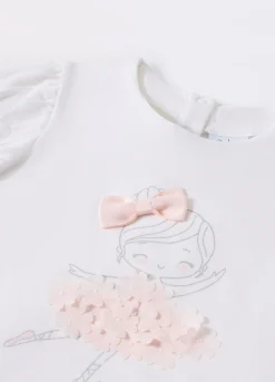 Blukids T-shirt in jersey di cotone stretch neonata- T-shirt