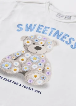 Blukids T-shirt in jersey di cotone stretch bambina- T-shirt